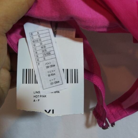 Forever 21 Pink Heart Patterned Lingerie Crop Top Festival Girly Size XL - Picture 5 of 8